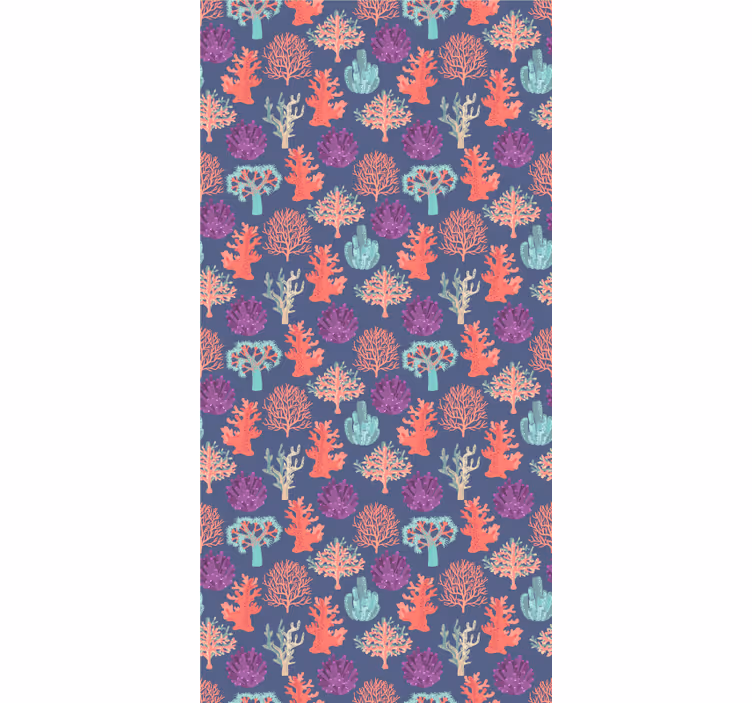 Stores enrouleurs fleurs et plantes motifs de corail colorés - TenStickers