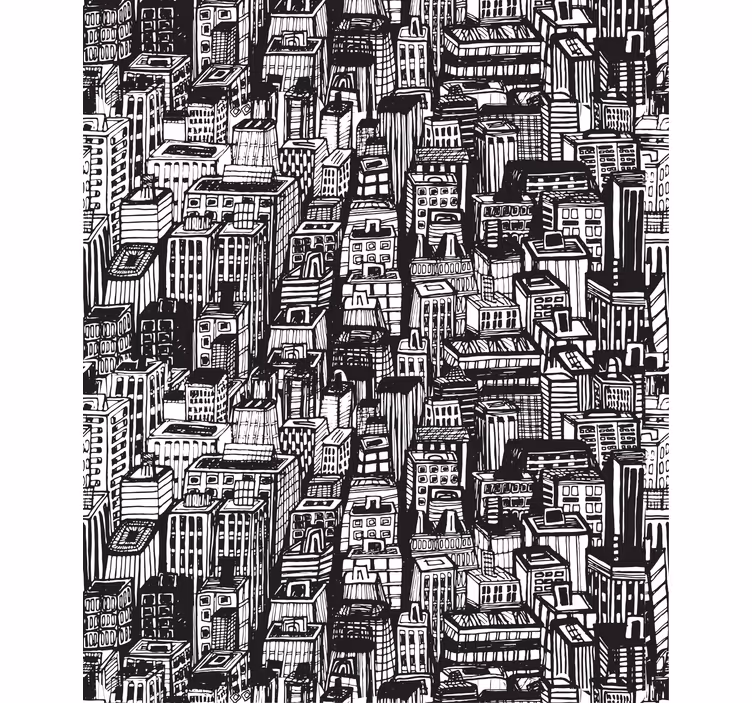 Stores avec des dessins Horizon de new york reflété - TenStickers