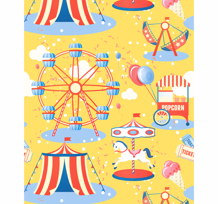Store enrouleur amusant manège de carnaval - TenStickers