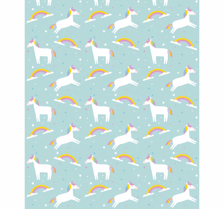 Store enrouleur pour chambre enfant licornes et arc-en-ciel - TenStickers