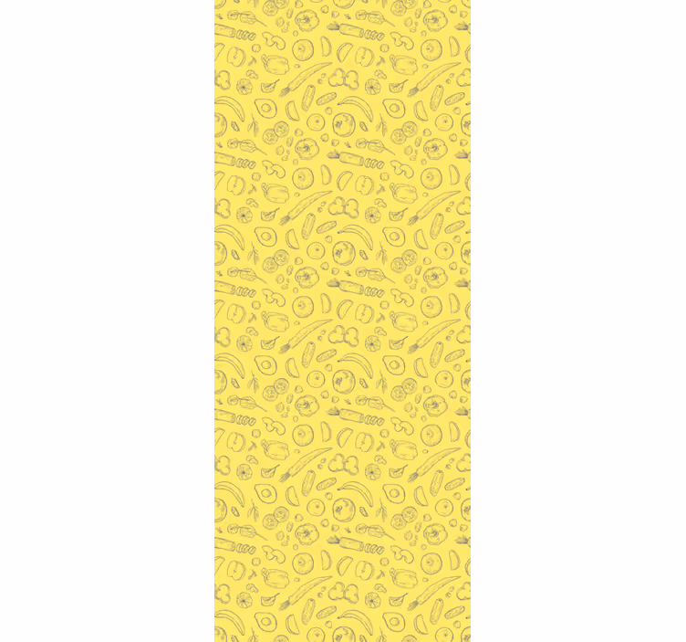 Store enrouleur cuisine motif de fruits esquissé - TenStickers