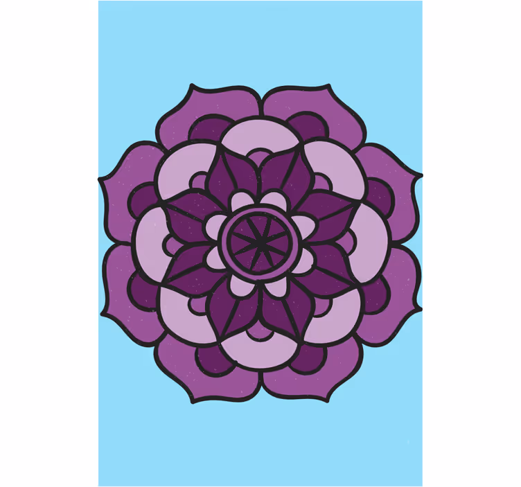Store enrouleur motif fleur fleur violette complexe - TenStickers