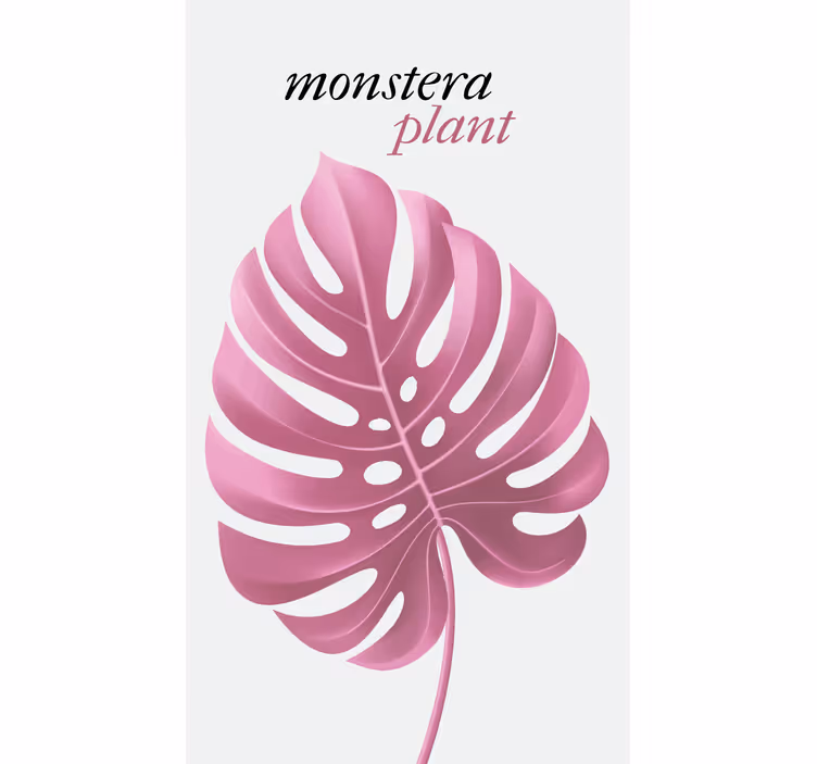 Stores enrouleurs fleurs et plantes plante monstera rose - TenStickers