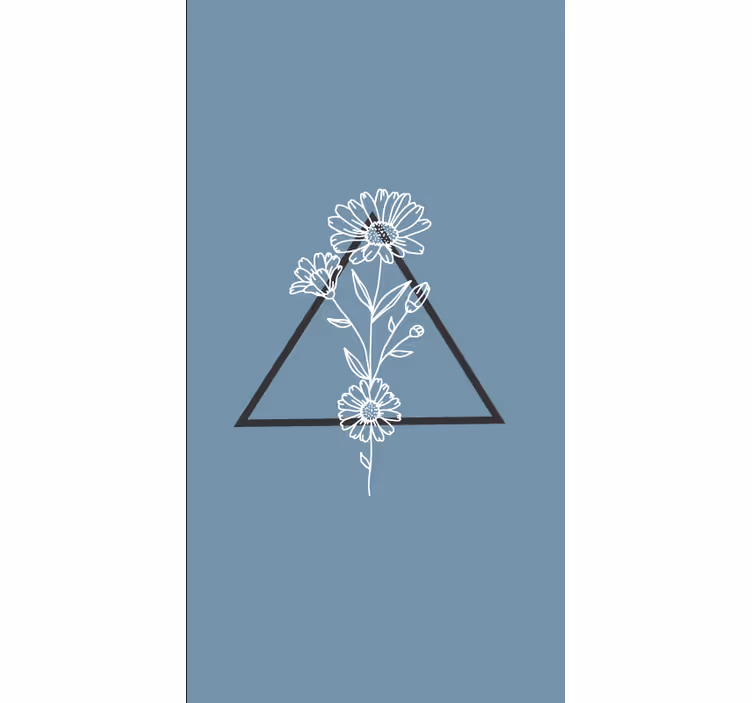 Stores enrouleurs fleurs et plantes motif triangle élégant - TenStickers