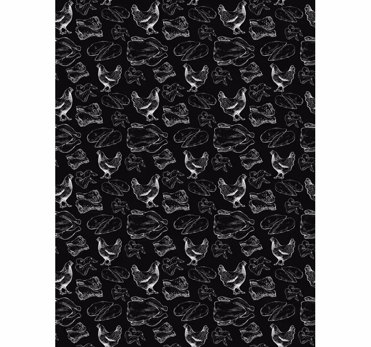 Store enrouleur original poulets et viande - TenStickers
