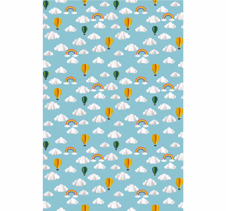 Store enrouleur nuage montgolfières et arcs-en-ciel - TenStickers