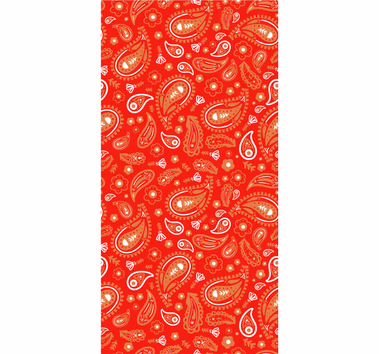 Stores fleurs et plantes Cachemire rouge et orange - TenStickers