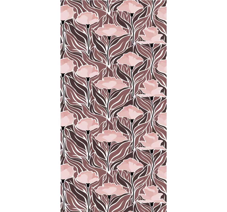 Store enrouleur motif fleur motifs beiges élégants - TenStickers