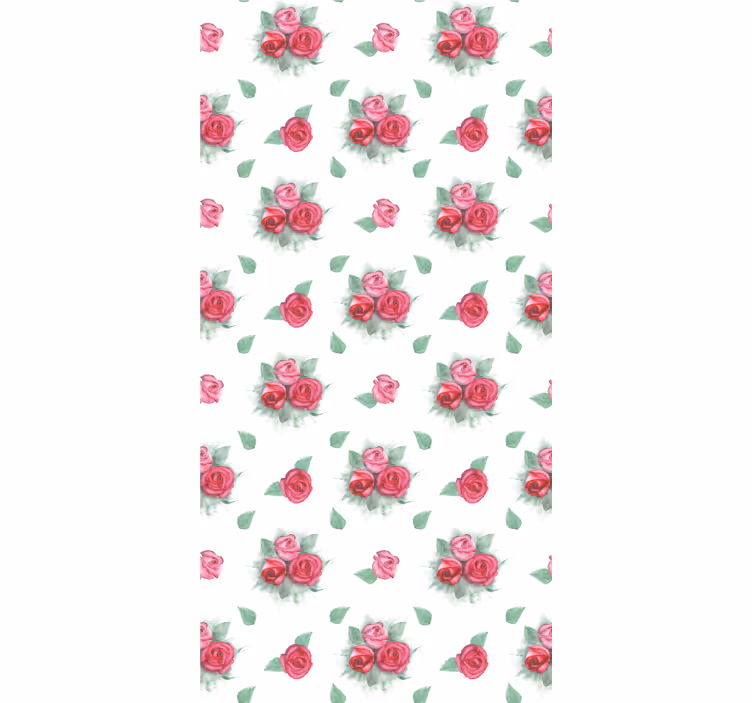 Stores enrouleurs fleurs et plantes roses avec des feuilles - TenStickers