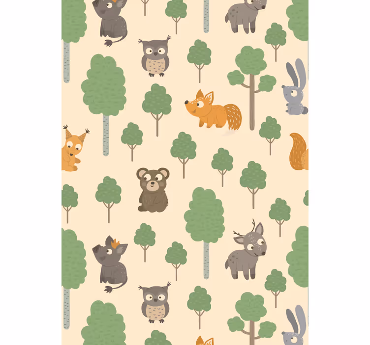 Store enrouleur pour chambre enfant créatures forestières - TenStickers