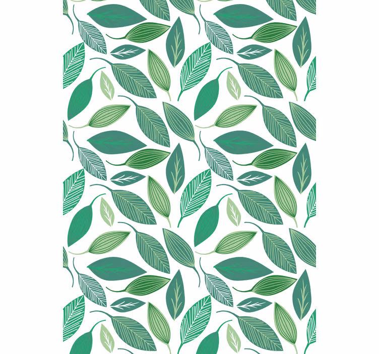 Stores avec plus de fleurs et de plantes sticker de feuilles vert - TenStickers