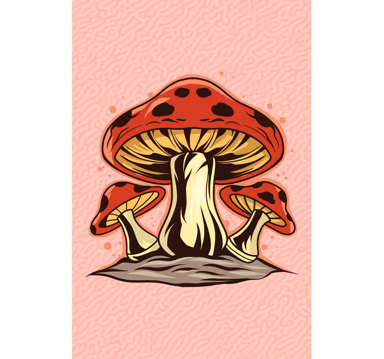 Stores enrouleurs fleurs et plantes trio de champignons vifs - TenStickers