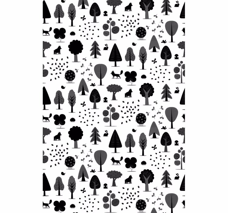 Store enrouleur scandinave motifs naturels stylisés - TenStickers
