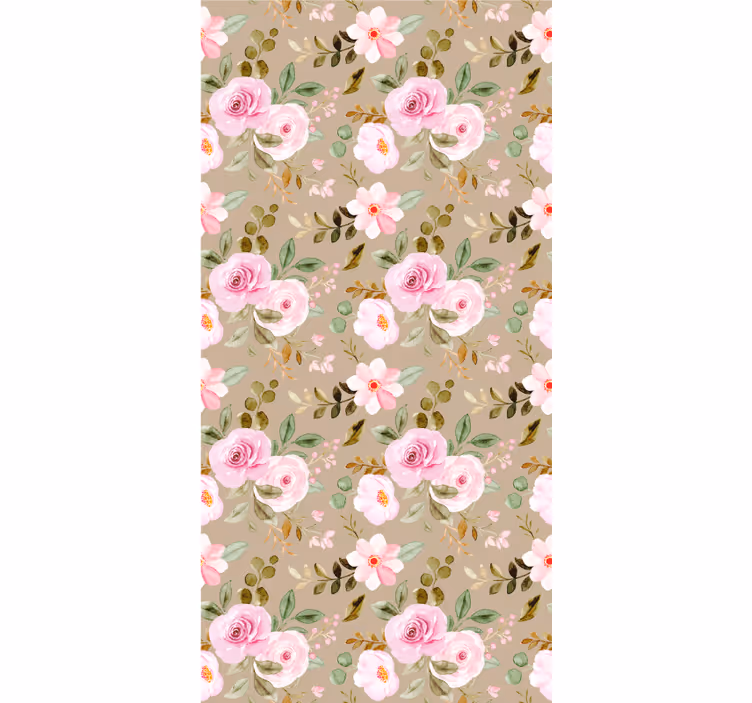 Store enrouleur motif fleur motifs floraux roses - TenStickers