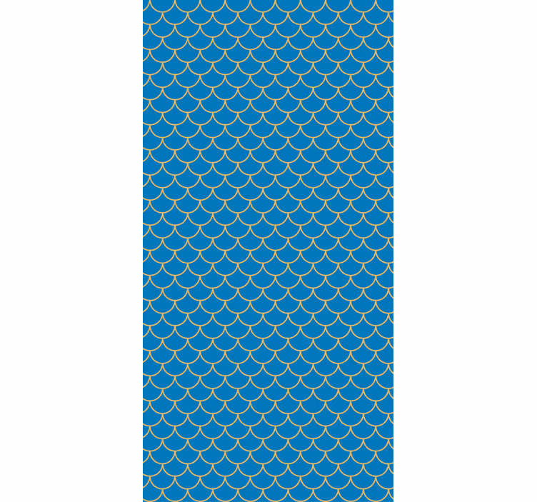 Store enrouleur textures et motifs motif vagues festonnées - TenStickers