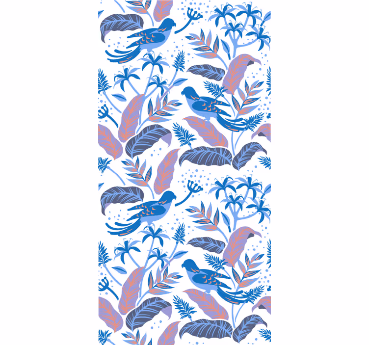 Stores enrouleurs fleurs et plantes oiseaux tropicaux - TenStickers