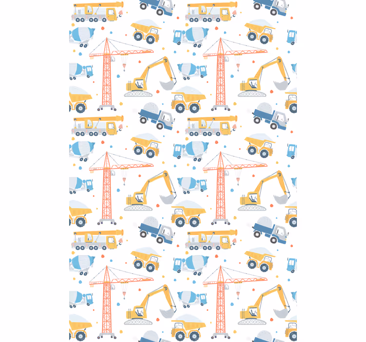 Store enrouleur pour chambre enfant véhicules de chantier - TenStickers