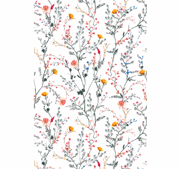 Stores enrouleurs fleurs et plantes motif oiseaux fleuris - TenStickers
