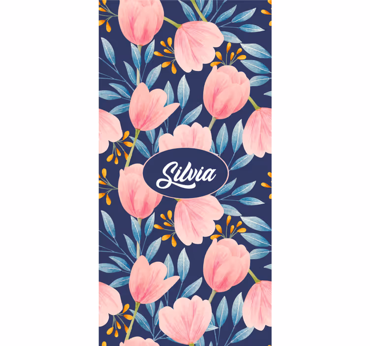 Stores enrouleurs fleurs et plantes motif floral rose - TenStickers