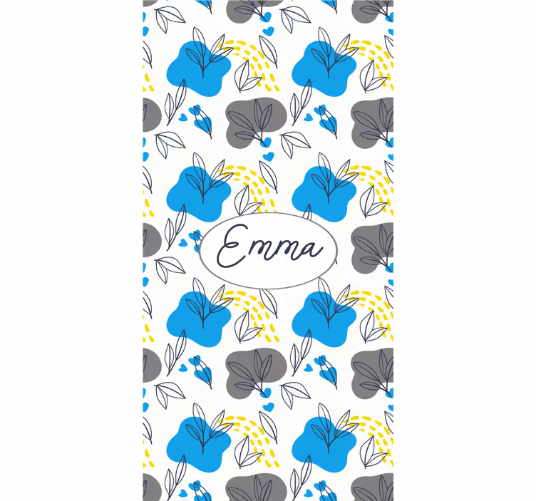 Stores enrouleurs fleurs et plantes nom floral personnalisé - TenStickers