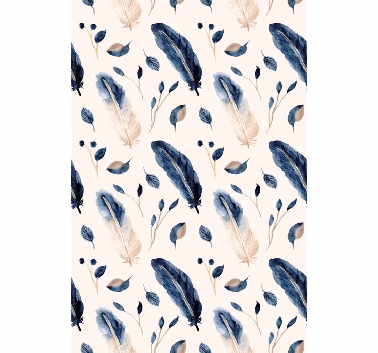 Stores enrouleurs fleurs et plantes motif de plumes élégant - TenStickers