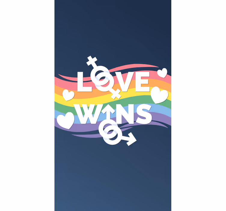 Store enrouleur phrases message de l'amour qui gagne - TenStickers