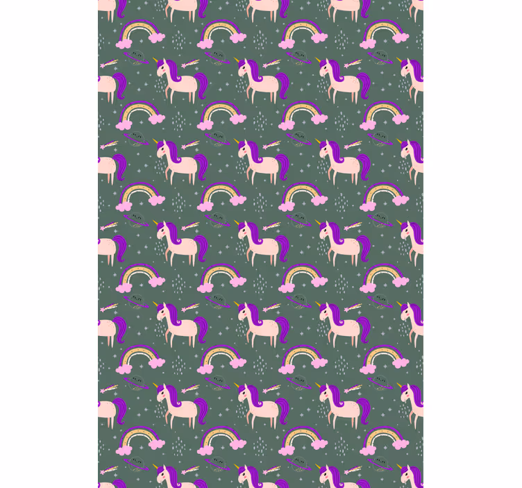 Store enrouleur pour chambre enfant motif licorne violette - TenStickers