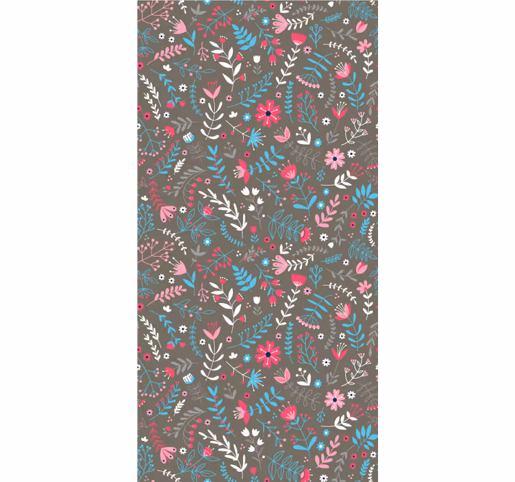 Stores enrouleurs fleurs et plantes motif coloré et décalé - TenStickers