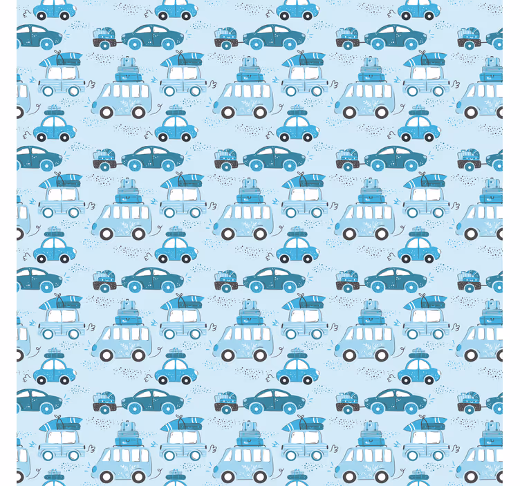 Store enrouleur pour chambre enfant motif voitures bleues - TenStickers