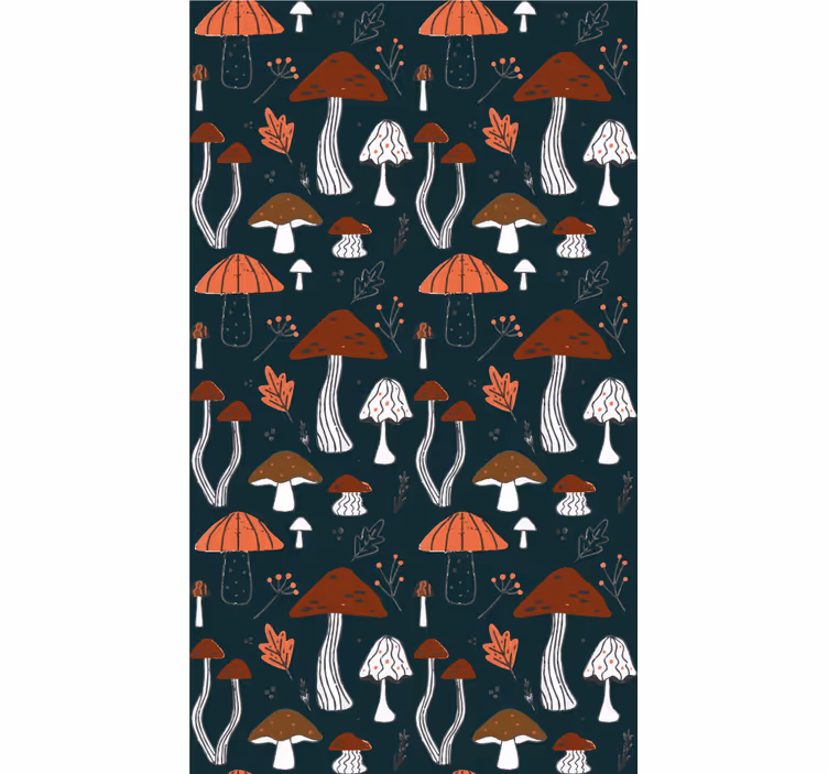 Stores enrouleurs fleurs et plantes motif de champignon - TenStickers