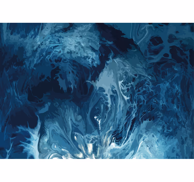 Store enrouleur textures et motifs vagues fluides de l'océan - TenStickers