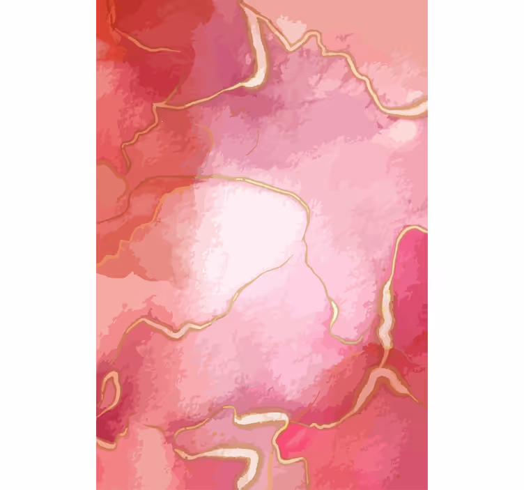Stores modernes Effet marbre rose et or - TenStickers