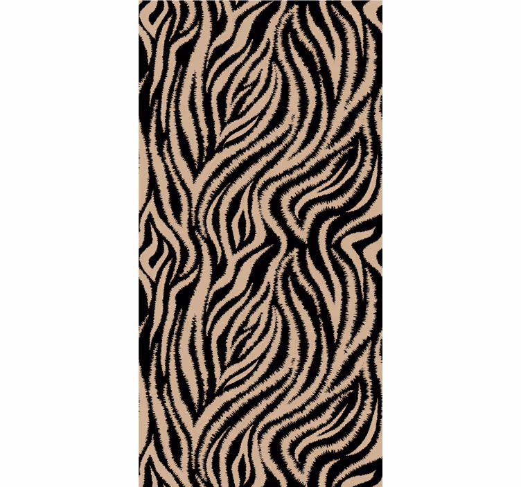 Stores avec plus d'animaux sticker zébré noir et beige irrégulier - TenStickers