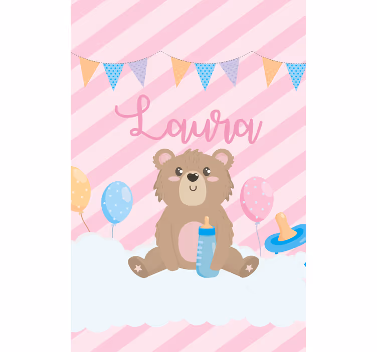 Store enrouleur personnalisé fête de l'ours en peluche - TenStickers