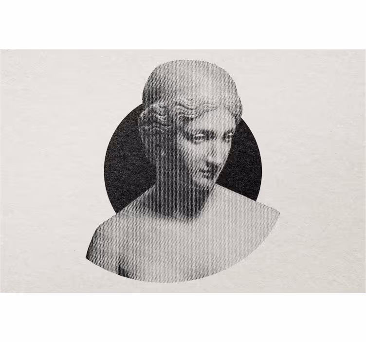 Store enrouleur bande dessinée buste de sculpture - TenStickers