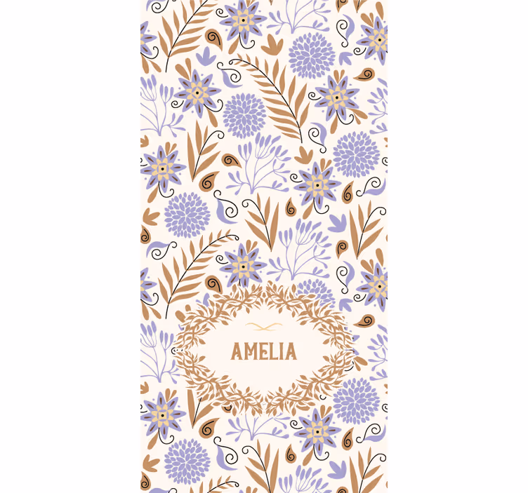 Store enrouleur motif fleur conception florale personnalisée - TenStickers