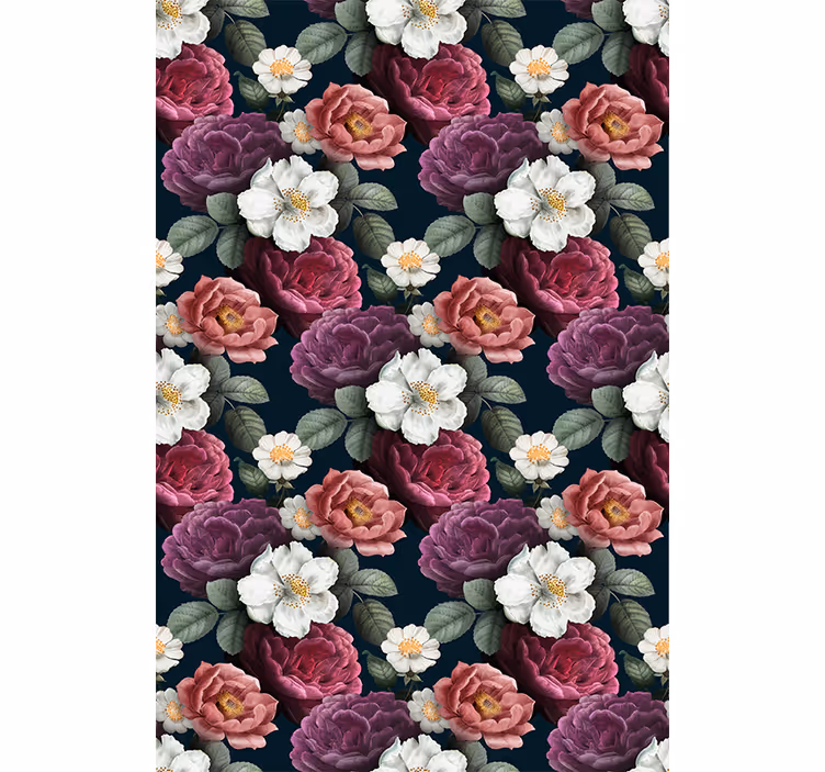 Store enrouleur motif fleur composition de fleurs Élégantes - TenStickers