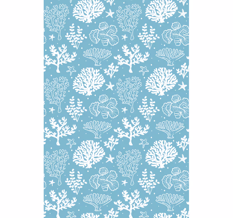 Stores enrouleurs fleurs et plantes silhouettes de corail - TenStickers