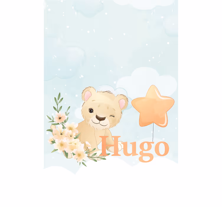 Store enrouleur chambre bébé lionceau personnalisé - TenStickers