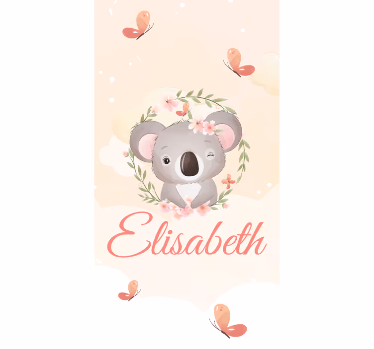 Stores bébés Animaux mignons koala avec nom - TenStickers