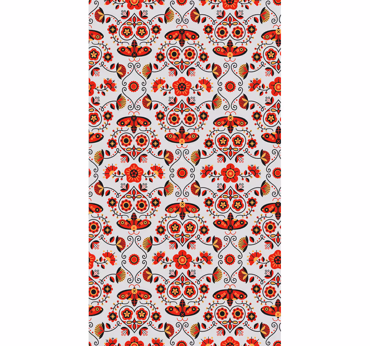 Store enrouleur motif fleur rouge polonais - TenStickers
