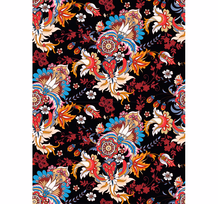 Store enrouleur motif fleur motif floral vibrant - TenStickers