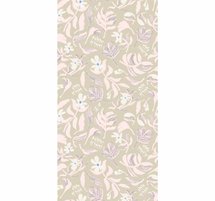 Stores enrouleurs fleurs et plantes thème feuille beige - TenStickers