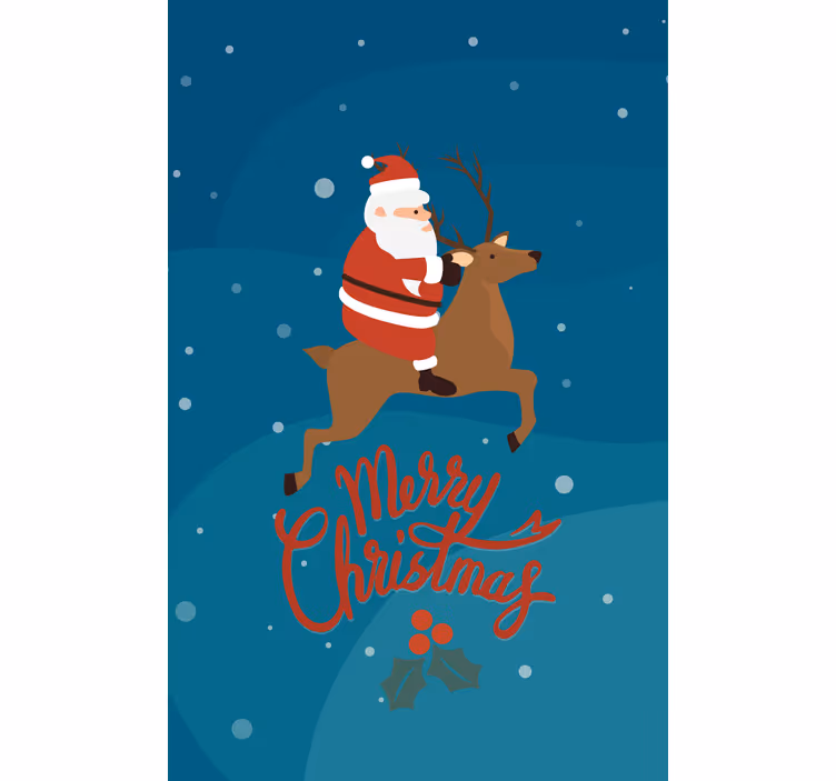 Plus de stores Père noël avec un dessin de renne - TenStickers