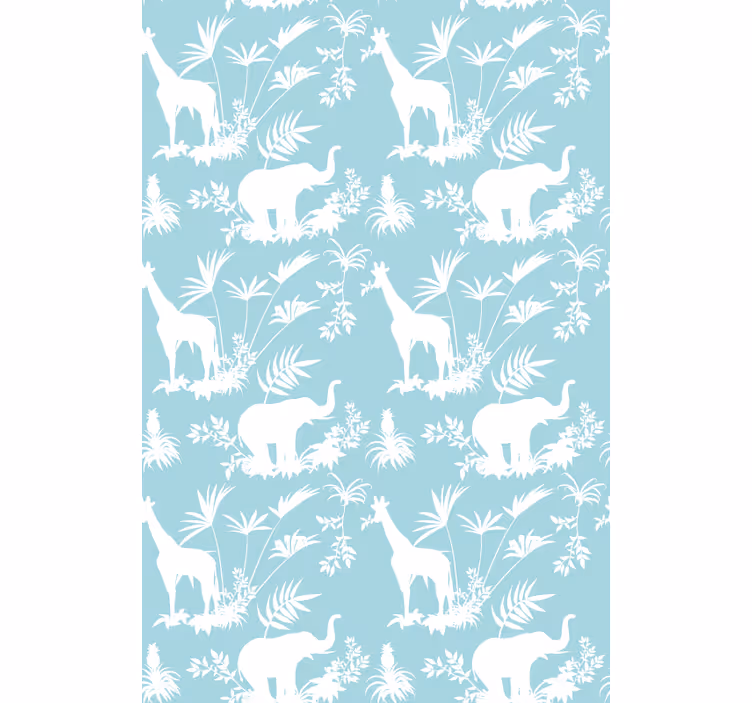 Store enrouleur animaux éléphants et girafes - TenStickers
