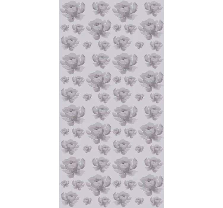 Stores enrouleurs fleurs et plantes design gris délicat - TenStickers