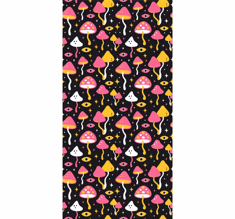 Store enrouleur amusant thème champignon vivant - TenStickers