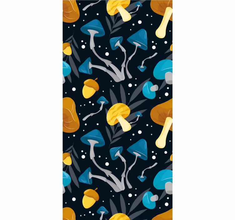Store enrouleur fruits et légumes motifs champignons vifs - TenStickers