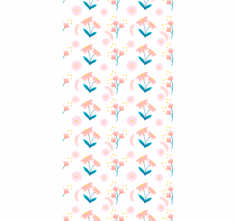 Stores enrouleurs fleurs et plantes motif d'échinacée rose - TenStickers