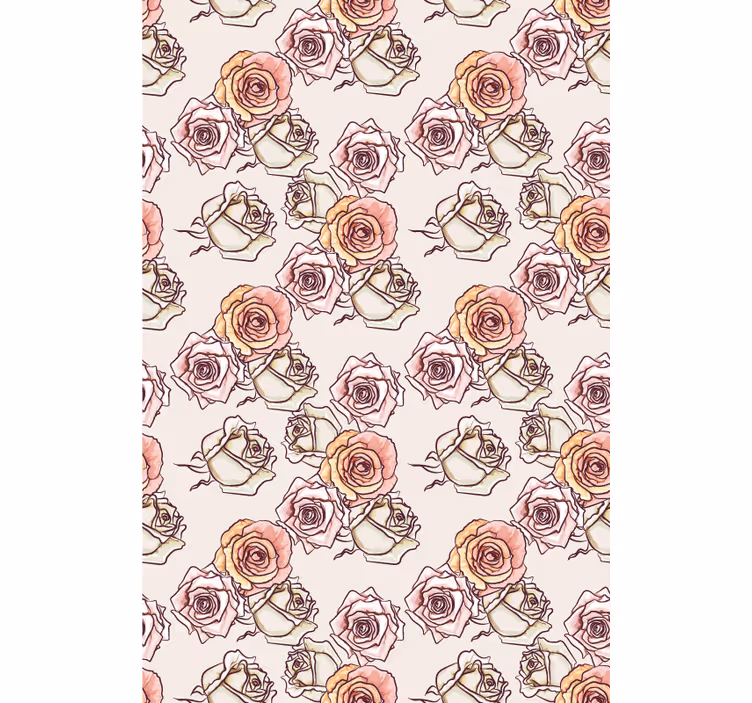 Stores enrouleurs fleurs et plantes motif rose - TenStickers
